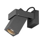SLV Theo Beugel Wandlamp Aluminium Antraciet | IP65 - Buitenverlichting - Geschikt voor 1x GU10 Max. 7W - Dimbaar