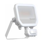 Ledvance LED Floodlight Aluminium Wit 17W 2400lm 100D - 840 Koel Wit | IP65 - Bewegings- En Lichtsensor - Symmetrisch