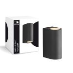 D'Lite Wandlamp Vossem Zwart Up & Down| IP54 - Geschikt Voor 2x GU10