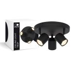 D'Lite Plafondlamp Trop Zanderig Zwart | Geschikt Voor 3x GU10