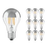 Voordeelpak 10x Ledvance  Classic LED E27 Peer Filament Spiegel 6.5W 650lm - 827 Zeer Warm Wit | Vervangt 50W
