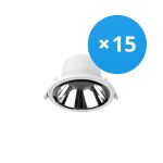 Voordeelpak 15x Noxion LED Downlight Apollo 9W 1100lm 60D - 840 Koel Wit | 145mm - Zaagmaat 120mm - Alu Reflector - UGR <19