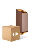 Voordeelpak 10x Nordlux Nico Wandlamp Aluminium Roestig Up & Down | IP54 - Geschikt voor 2x GU10