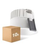 Voordeelpak 10x Ledvance LED Spot Donkerlight Aluminium Wit 8W 680lm 36D - 930 Warm Wit | Zaagmaat 68mm - IP44 - Beste Kleurweergave - Dimbaar
