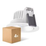 Voordeelpak 4x Ledvance LED Spot Adjust Aluminium Wit 8W 720lm 36D - 940 Koel Wit | Zaagmaat 68mm - IP20 - Beste Kleurweergave - Dimbaar
