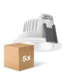 Voordeelpak 5x Ledvance LED Spot Adjust Aluminium Wit 8W 680lm 36D - 930 Warm Wit | Zaagmaat 68mm - IP20 - Beste Kleurweergave - Dimbaar