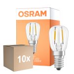 Voordeelpak 10x Osram Speciaal T LED E14 Buisvormig Filament Helder 1.6W 50lm - 824 Zeer Warm Wit | Vervangt 5W