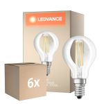 Voordeelpak 6x Osram Classic LED E14 Kogel Filament Helder 5.9W 806lm - 827 Zeer Warm Wit | Dimbaar - Vervangt 60W