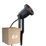 Voordeelpak 6x Nordlux Prikspot Aluminium Zwart | Geschikt voor GU10