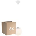Voordeelpak 6x Nordlux Café Pendelarmatuur Glas Wit | Geschikt voor E27