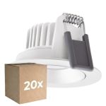 Voordeelpak 20x Ledvance LED Spot Adjust Aluminium Wit 8W 640lm 36D - 927 Zeer Warm Wit | Zaagmaat 68mm - IP20 - Beste Kleurweergave - Dimbaar