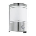 Eglo Wandlamp Cerno Roestvrij Staal | IP44 - Geschikt voor 1x E27 - Bewegingssensor