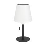 Eglo Tafellamp Montapalma Solar Staal Zwart 2W 190lm - 830 Warm Wit | IP54 - Dimbaar - USB-C