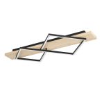 Eglo Plafondlamp Boyal Hout Zwart, Bruin 13W 1750lm - 830 Warm Wit