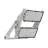Ledvance LED Floodlight Max Radial 10 Aluminium Grijs 900W 172800lm 10D - 730 Warm Wit | IP66 - Symmetrisch