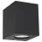 Nordlux Canto Kubi 2 Wandlamp Aluminium en Glas Zwart Up & Down - 10.6W 500lm - 830 Warm Wit | IP44