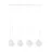 Emibig Hanglamp Glam Staal Wit | Geschikt voor 4x E14 - Max 10W
