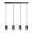 Emibig Hanglamp Fumiko Staal Zwart | Geschikt voor 4x GU10 - Max 10W