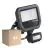 Voordeelpak 4x Ledvance LED Floodlight Aluminium Zwart 8W 1200lm 100D - 840 Koel Wit | IP65 - Bewegings- En Lichtsensor - Symmetrisch