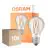 Voordeelpak 10x Osram Led Star Classic LED E27 Peer Filament Helder 4.9W 470lm - 827 Zeer Warm Wit | Lichtsensor