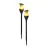 Duopak 2x Interlight Prikspot Solar Tuin Torch Zwart 1W 40lm - 816 Zeer Warm Wit | incl. Accu
