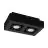 Eglo Plafond Spot Mendoza Staal Zwart 9.4W 690lm - 830 Warm Wit | Dimbaar - Geschikt voor 2x GU10