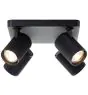 Brilliant Marty Plafondlamp Aluminium Zanderig Zwart 20W 1400lm - 830 Warm Wit | Incl. 4x GU10