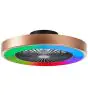 Brilliant Slimline Plafondventilator Kunststof Metaal Zwart Goud 36W 4700lm - 830-865 CCT+RGB | 490mm - Afstandsbediening Dimbaar