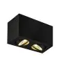 SLV Triledo Dubbel Plafondlamp Aluminium Zwart 14W 1300lm 38D - 830 Warm Wit
