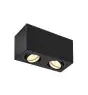 SLV Triledo Dubbel Plafondlamp Aluminium Zwart | Geschikt voor 2x GU10 