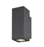 SLV Enola Up/Down Wandlamp Aluminium Grijs Vierkant 7.8W 700lm - 940 Koel Wit | Buitenverlichting - IP65 - Beste Kleurweergave - Dimbaar 