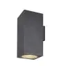 SLV Enola Up/Down Wandlamp Aluminium Grijs Vierkant 55W 6000lm - 930-940 CCT | Buitenverlichting - IP65 - Beste Kleurweergave