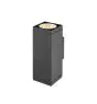 SLV Theo Pro L Up/Down Wandlamp Aluminium Antraciet 20W 2400lm - 827 Zeer Warm Wit | Buitenverlichting - IP65 - Dimbaar