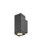 SLV Theo Pro S Wandlamp Aluminium Antraciet 6W 700lm - 827 Zeer Warm Wit | Buitenverlichting - IP65