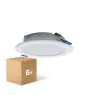 Voordeelpak 6x Voordeelpak 6x LED Downlight Pan 6W 480lm 840 Koel Wit | 93mm - Zaagmaat 75mm