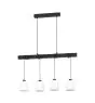 Eglo Hanglamp Townshend 8 Staal Hout Zwart | IP20 - Geschikt voor 4x E27 