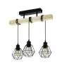 Eglo Plafondlamp Townshend 5 Staal Hout Zwart | IP20 - Geschikt voor 3x E27 