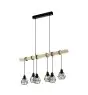 Eglo Hanglamp Townshend 5 Staal Hout Zwart | IP20 - Geschikt voor 6x E27 