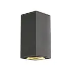 SLV Big Theo Up/Down Wandlamp Aluminium Antraciet | IP44 - Buitenverlichting - Geschikt voor 2x GU10 Max. 75W - Dimbaar