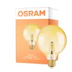Osram Vintage 1906 LED E27 Globe Filament Goud 125mm 6.5W 650lm - 824 Zeer Warm Wit | Dimbaar - Vervangt 50W