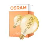 Osram Vintage 1906 LED E27 Globe Filament Goud 8.4W 806lm - 824 Zeer Warm Wit | Vervangt 60W - Dimbaar