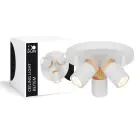 D'Lite Plafondlamp Beitem Mat Wit FSC Hout | Geschikt Voor 3x GU10