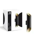 D'Lite Wandlamp Nura Zwart Up & Down 7W 250lm - 830 Warm Wit | IP44