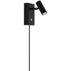 Nordlux LED Wandlamp Omar Zwart 3.2W 320lm 41D - 827 Zeer Warm Wit | Dimbaar - Kantelbaar