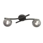 Emibig Plafondlamp Opus Staal Zwart | Geschikt voor 2x E14 - Max 10W