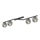 Emibig Plafondlamp Naton Staal Zwart | Geschikt voor 4x E14 - Max 10W