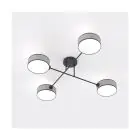 Emibig Plafondlamp Maga Staal Grijs | Geschikt voor 4x E14 - Max 10W