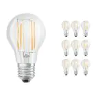 Voordeelpak 10x Ledvance Classic LED E27 Peer Filament Helder 7.5W 1055lm - 827 Zeer Warm Wit | Dimbaar - Vervangt 75W
