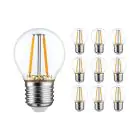 Voordeelpak 10x Noxion Lucent Lustre LED E27 Kogel Filament Helder 2.5W 250lm - 827 Zeer Warm Wit - Vervangt 25W