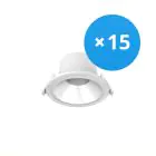 Voordeelpak 15x Noxion LED Downlight Apollo 9W 1100lm 60D - 830 Warm Wit | 145mm - Zaagmaat 120mm - UGR 